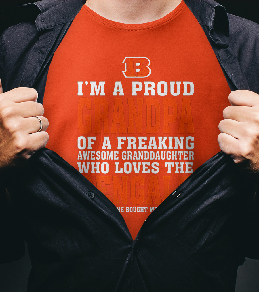 Cincinnati Bengals Proud Grandpa Of Awesome Granddaughter T-Shirt