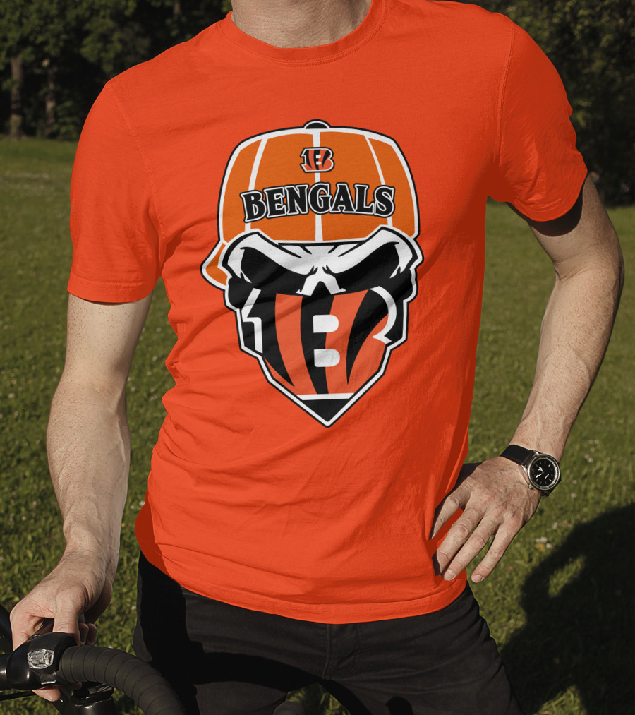 Cincinnati Bengals 37 Nfl Skull Cap T-Shirt