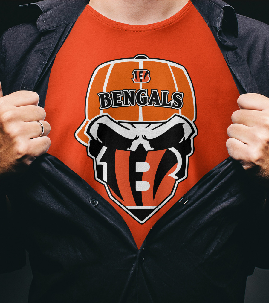 Cincinnati Bengals 37 Nfl Skull Cap T-Shirt