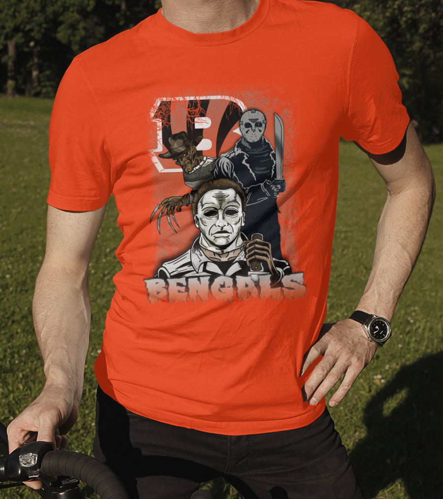 Cincinnati Bengals Horror Icons T-Shirt
