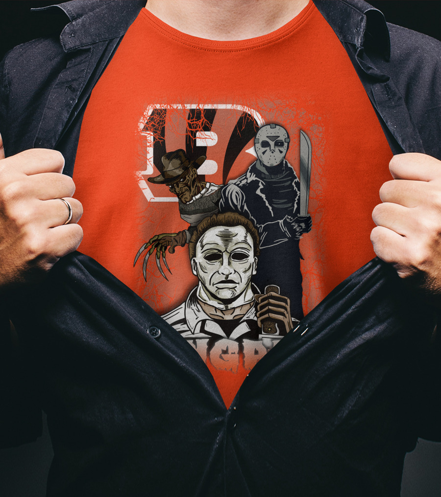 Cincinnati Bengals Horror Icons T-Shirt