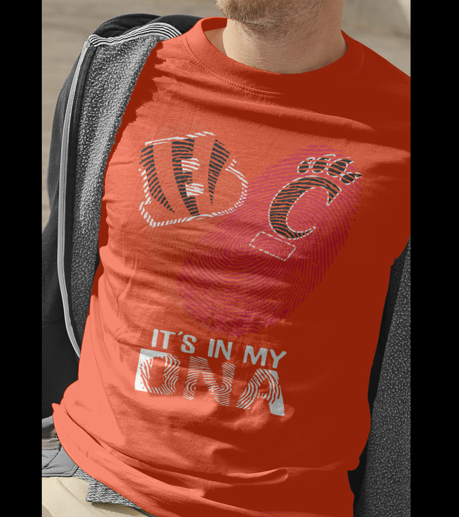 Cincinnati Bengals It's In My Dna Football Fan Heart T-Shirt