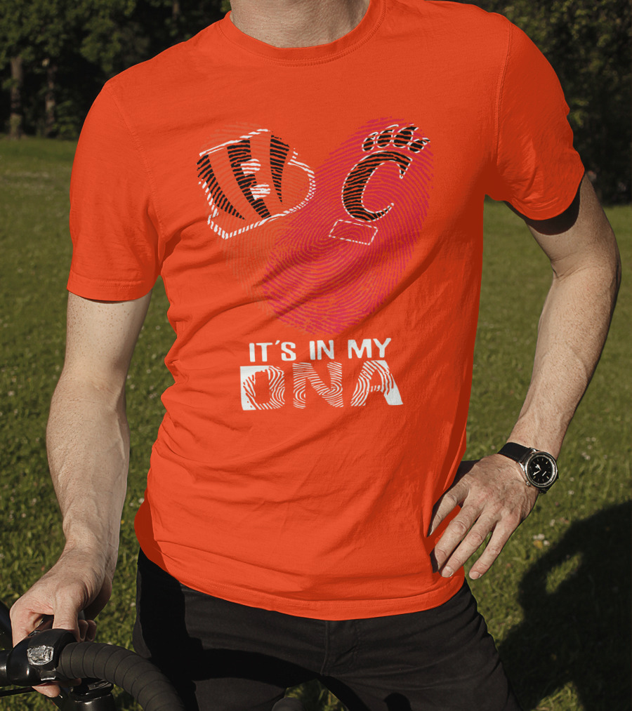 Cincinnati Bengals It's In My Dna Football Fan Heart T-Shirt