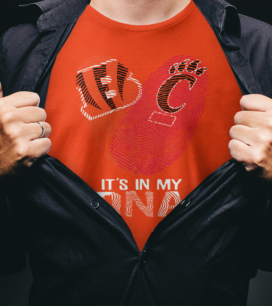 Cincinnati Bengals It's In My Dna Football Fan Heart T-Shirt