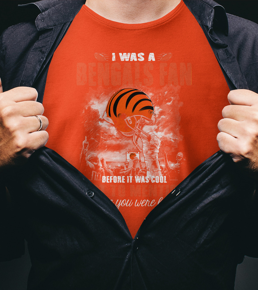 Cincinnati Bengals Fan Before It Was Cool Helmet T-Shirt