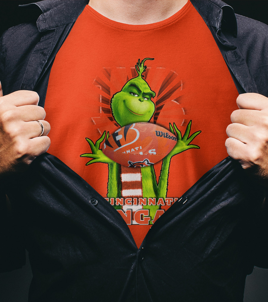 Grinch Cincinnati Bengals Football Nfl Wilson Ball T-Shirt