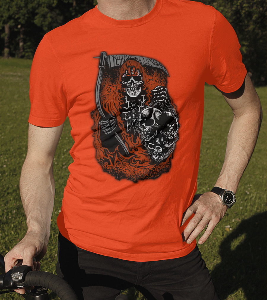 Cincinnati Bengals Reaper Skull T-Shirt