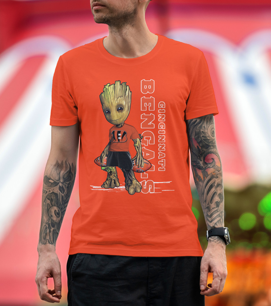 Groot V1 Cincinnati Bengals Football T-Shirt