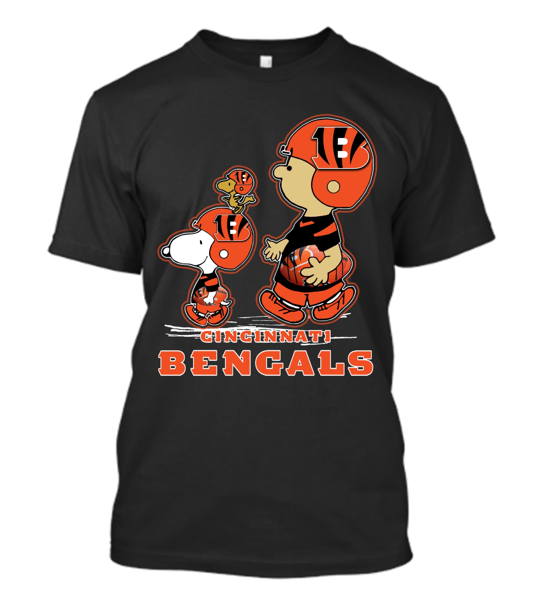 Cincinnati Bengals Peanuts Football Characters T-Shirt