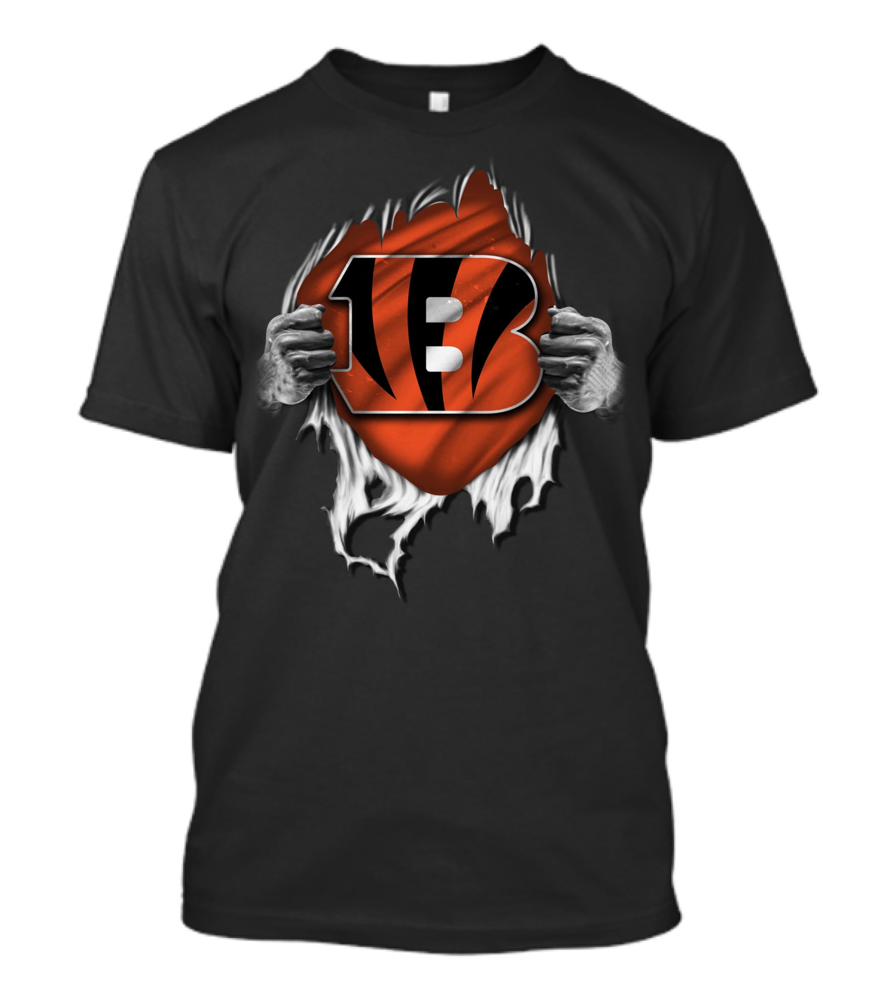 Torn B Logo Cincinnati Bengals Fan T-Shirt