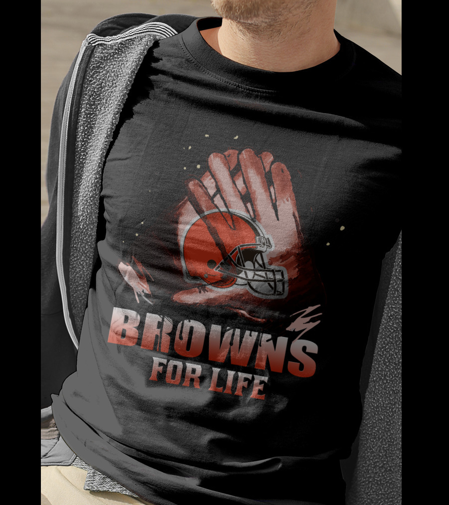 Cleveland Browns For Life Football Team Fan T-Shirt