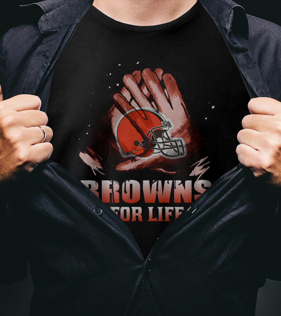 Cleveland Browns For Life Football Team Fan T-Shirt