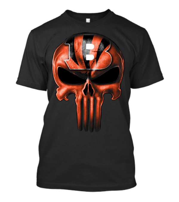 CINCINNATI BENGALS Skull B T-Shirt