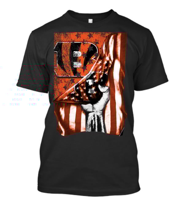 Cincinnati Bengals American Flag Emblem Bengals Logo Stars And Stripes T-Shirt