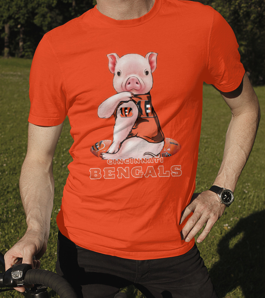 Cincinnati Bengals Pig With Football T-Shirt