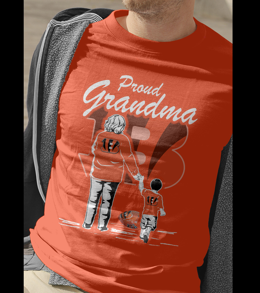 Proud Grandma Cincinnati Bengals Family Spirit Football Fan T-Shirt