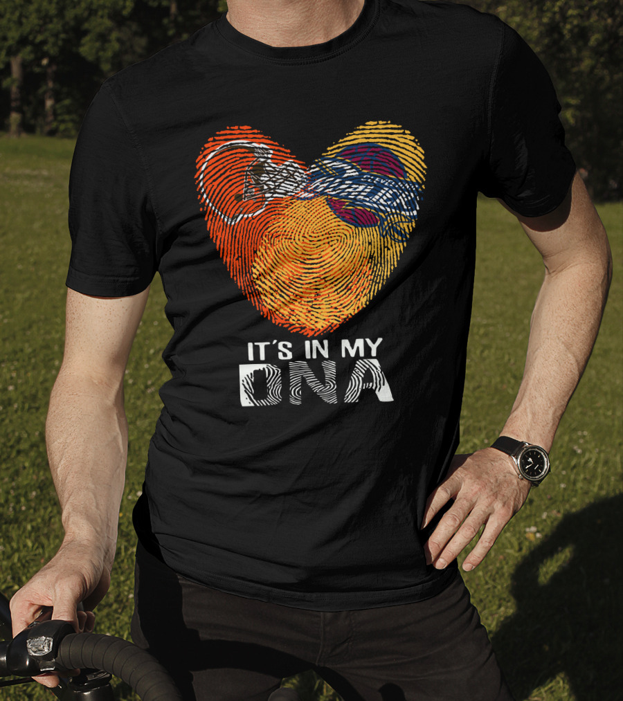 Cleveland Browns It's In My Dna Fingerprint Heart Helmet T-Shirt