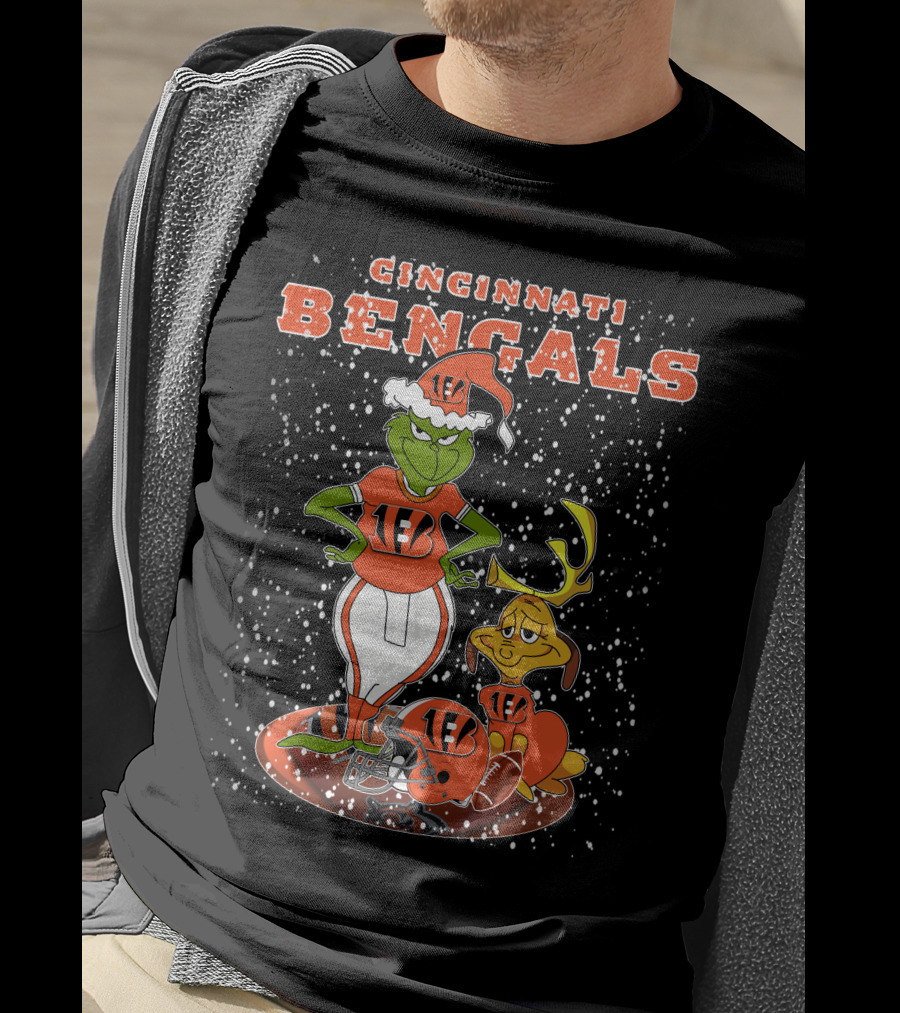 Cincinnati Bengals Grinch Max Christmas T-Shirt