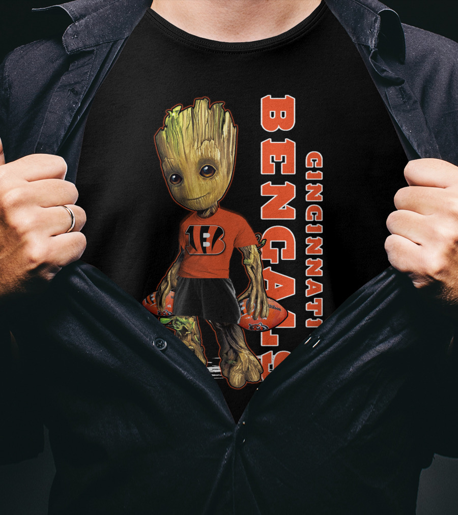 Groot Cincinnati Bengals Football Fan T-Shirt