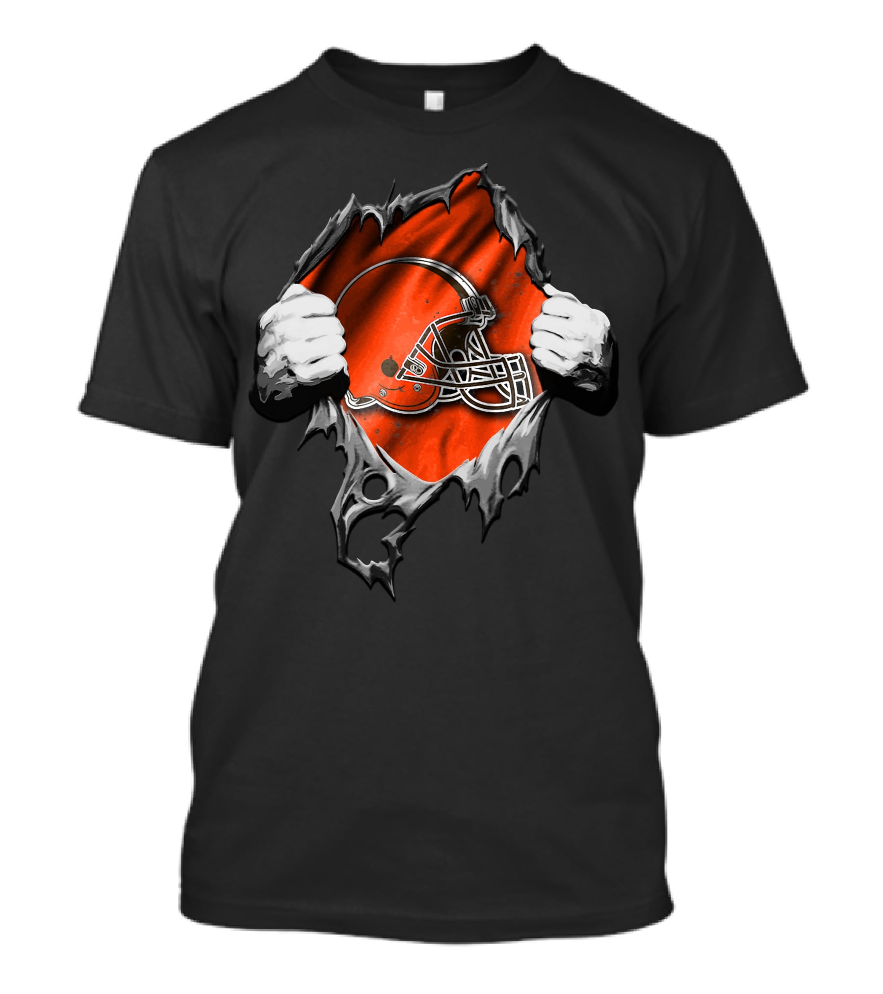 Torn Cleveland Browns Football Helmet Revealed T-Shirt
