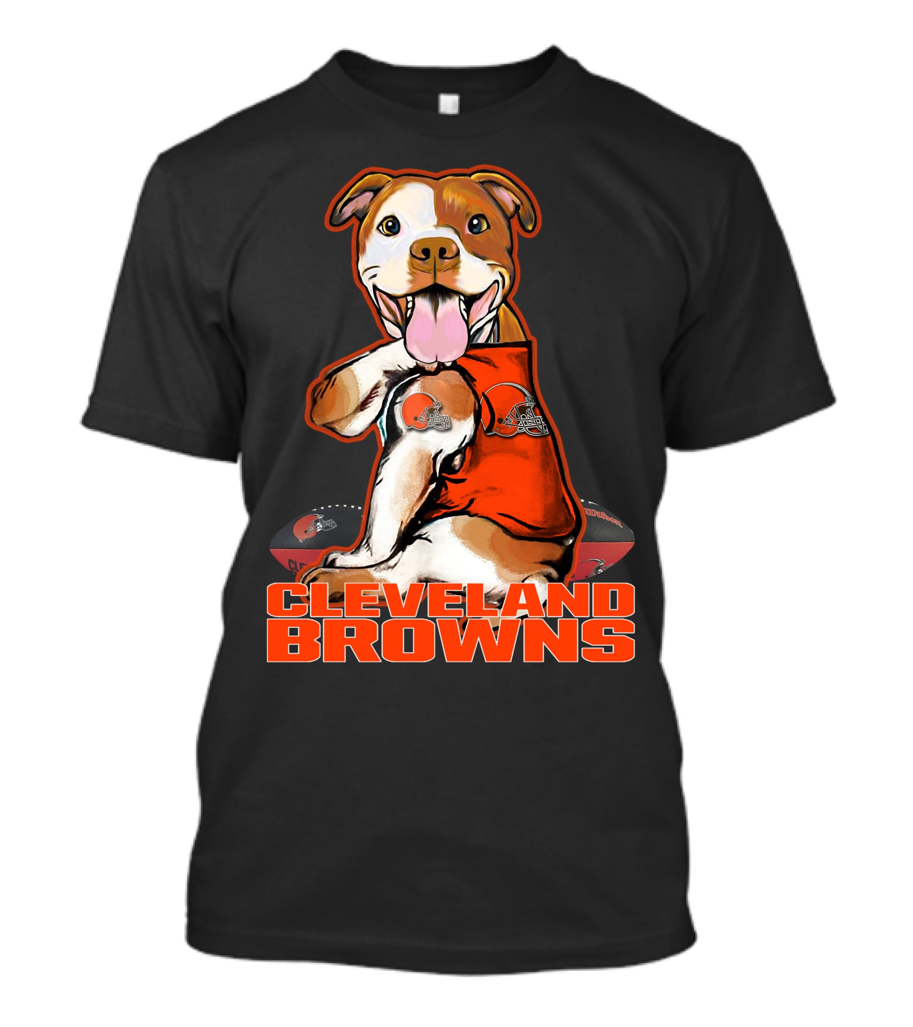 Cleveland Browns Pitbull Football Fan T-Shirt