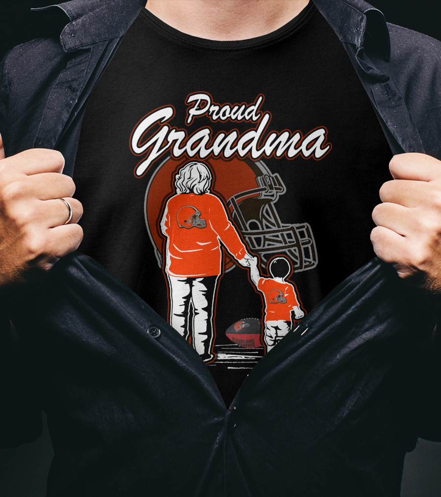 Proud Grandma Cleveland Browns Football Family Fan T-Shirt