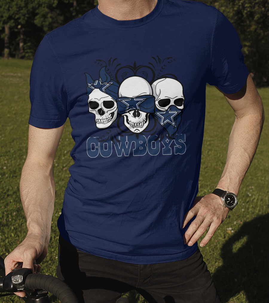 Cowboys Three Skulls Bandana Stars T-Shirt