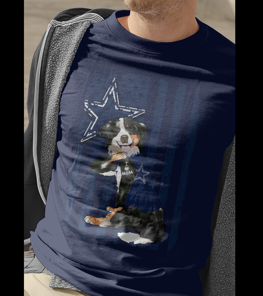 Border Collie I Mom Dallas Cowboys Star T-Shirt