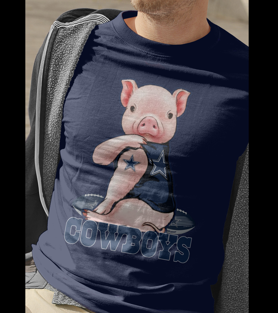 Pig COWBOYS Football Star T-Shirt