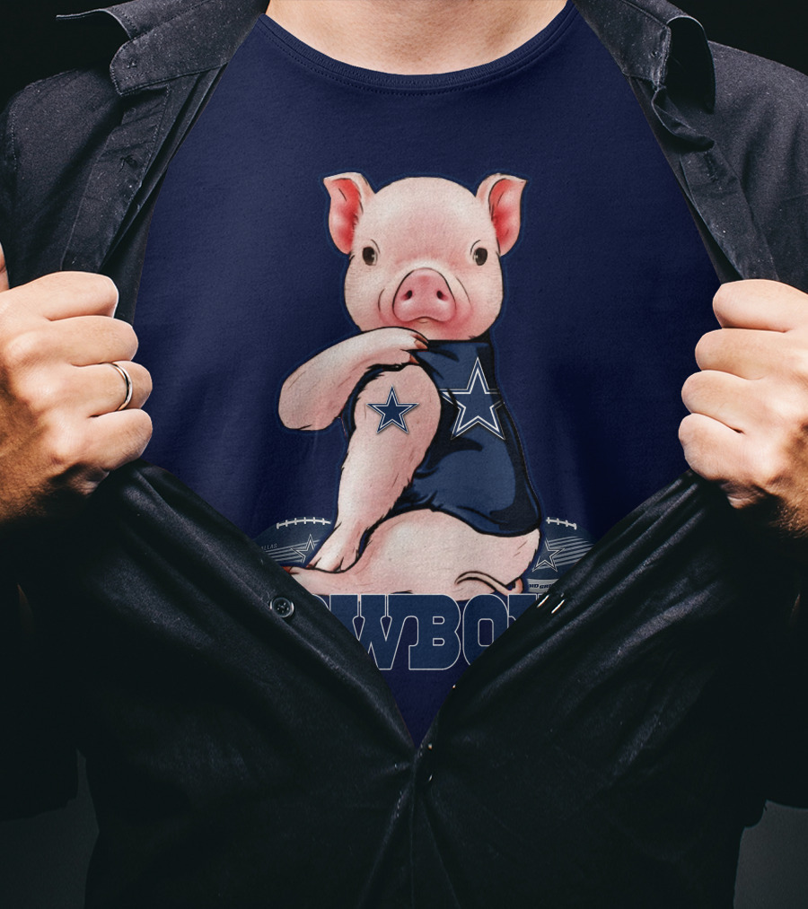 Pig COWBOYS Football Star T-Shirt