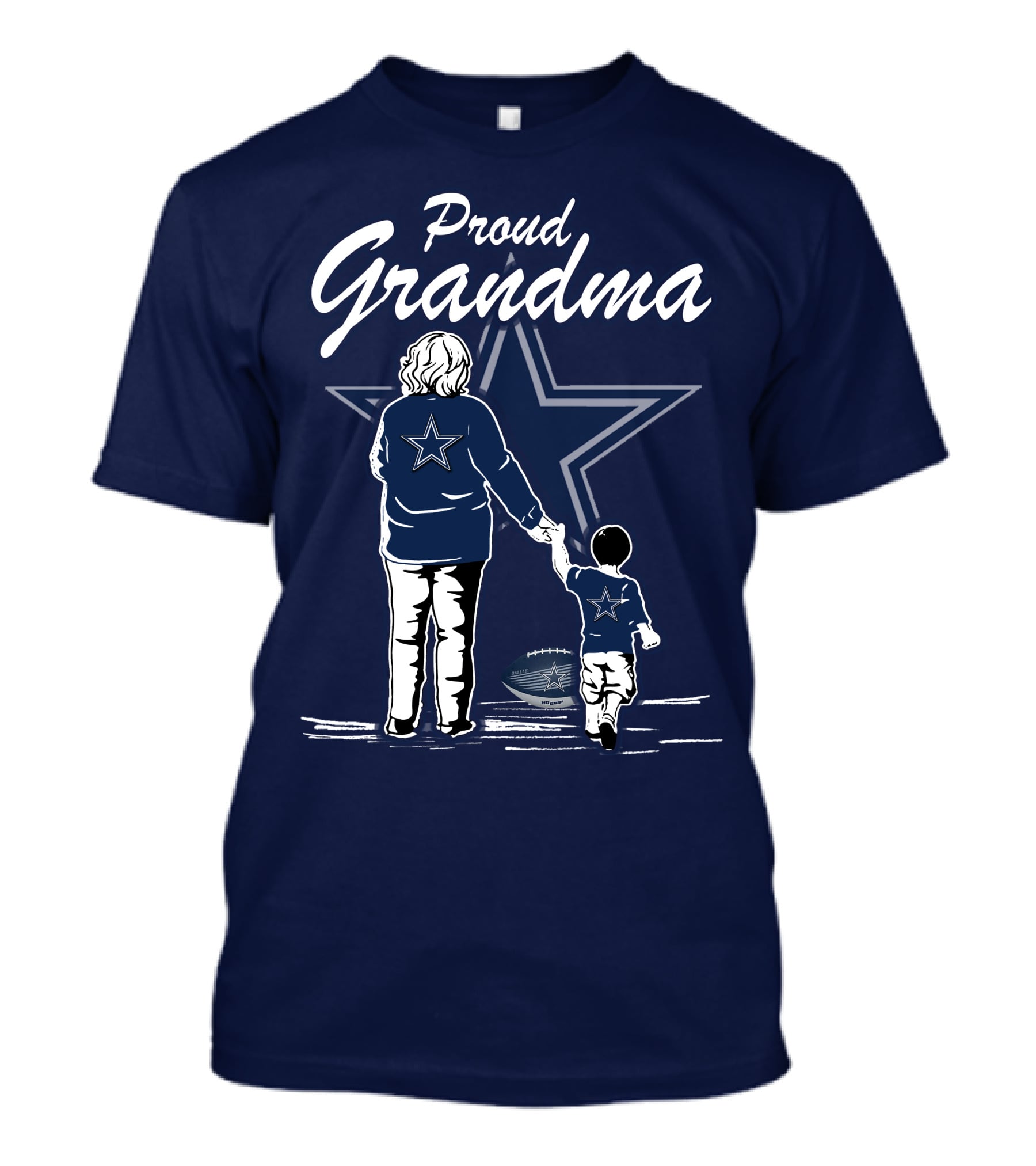 Proud Grandma Dallas Cowboys Star Holding Hands With Child Football T-Shirt