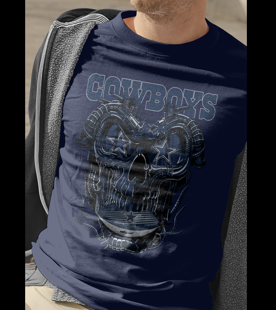 COWBOYS Dragonskull Dallas Football Helmet T-Shirt