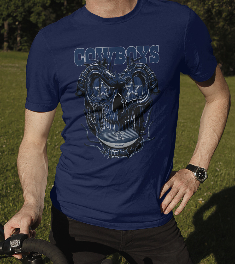 COWBOYS Dragonskull Dallas Football Helmet T-Shirt