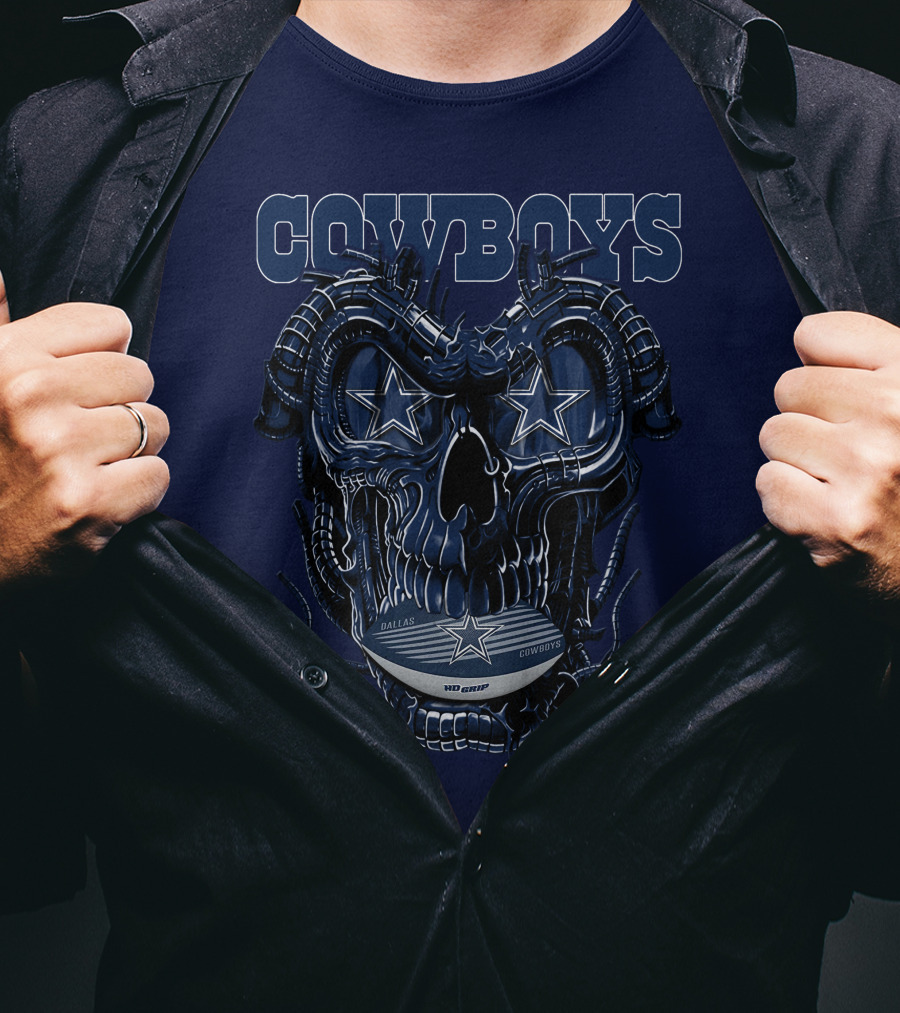 COWBOYS Dragonskull Dallas Football Helmet T-Shirt