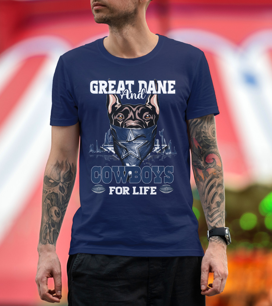 Great Dane and Cowboys for Life T-Shirt