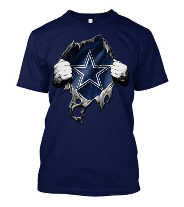 Torn DALLAS COWBOYS Star Logo Reveal T-Shirt