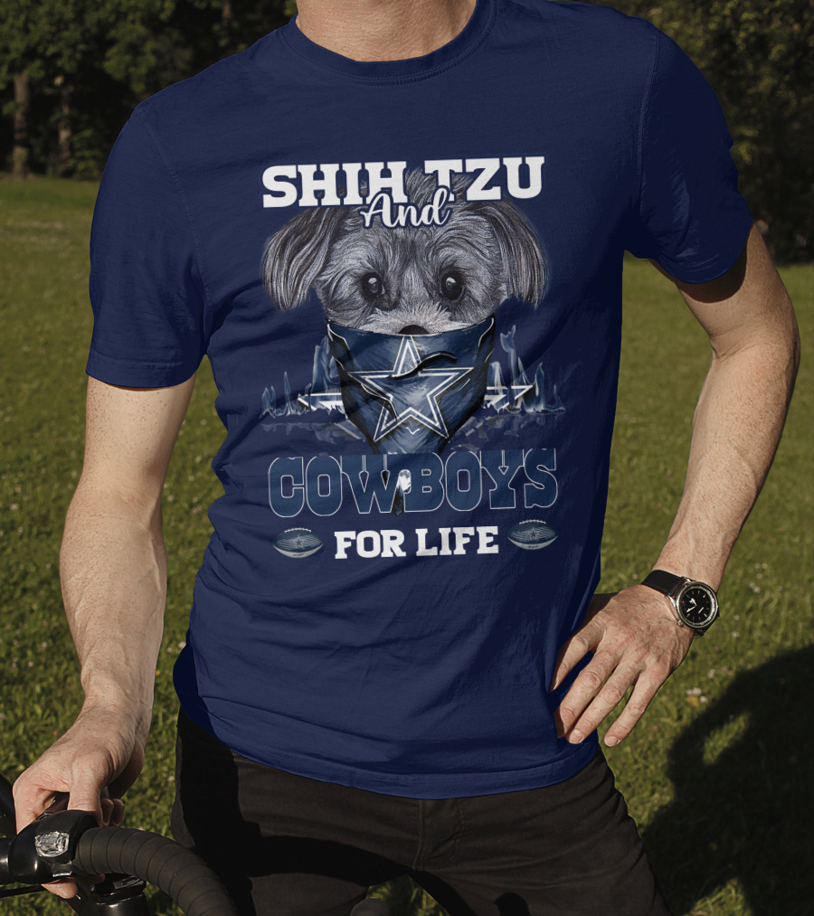 SHIH TZU And COWBOYS For Life T-Shirt