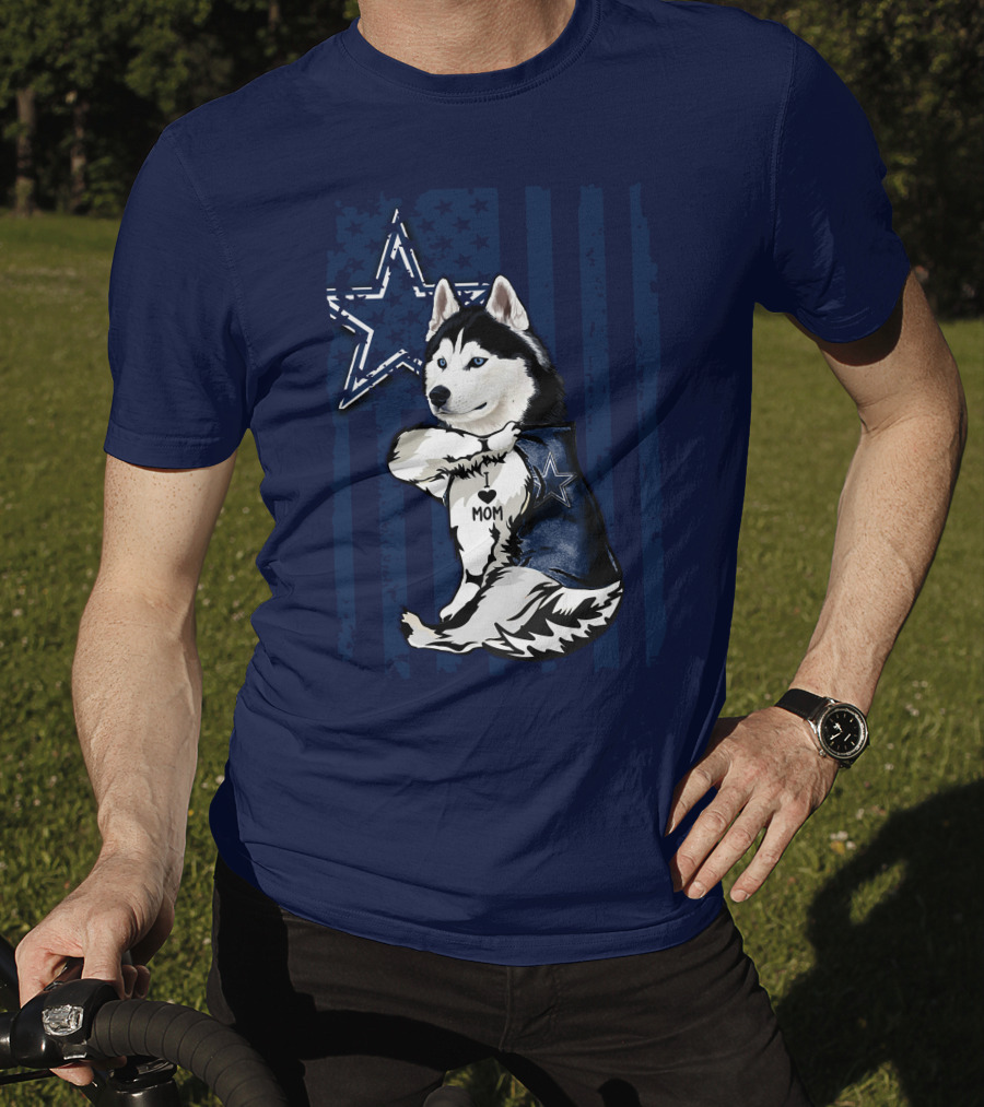 Siberian Husky Dallas Cowboys Star Mom T-Shirt