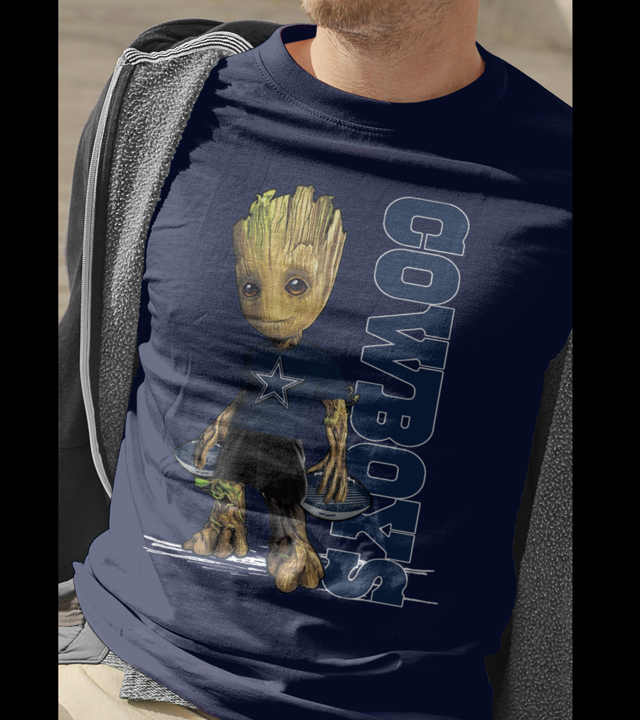 Groot Dallas Cowboys Star Fan T-Shirt