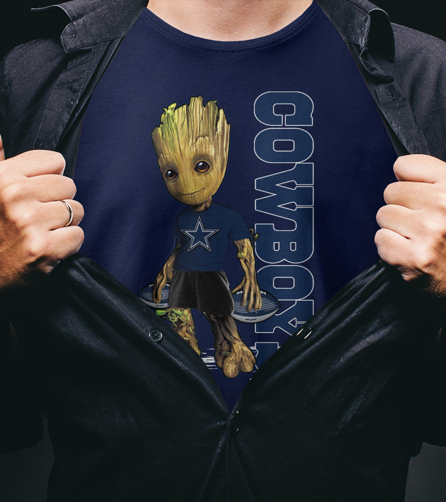 Groot Dallas Cowboys Star Fan T-Shirt