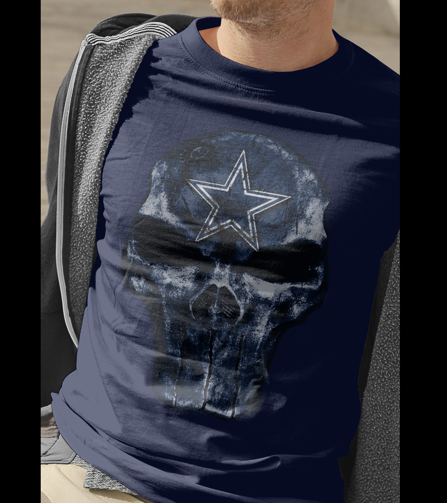 Dallas Cowboys Skull Star Emblem T-Shirt