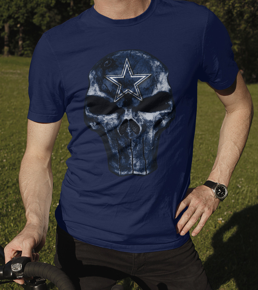 Dallas Cowboys Skull Star Emblem T-Shirt