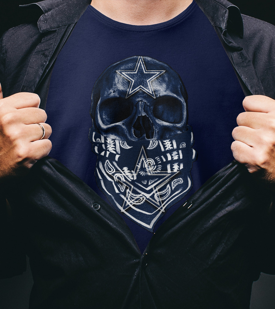 Dallas Cowboys Skull Bandana T-Shirt