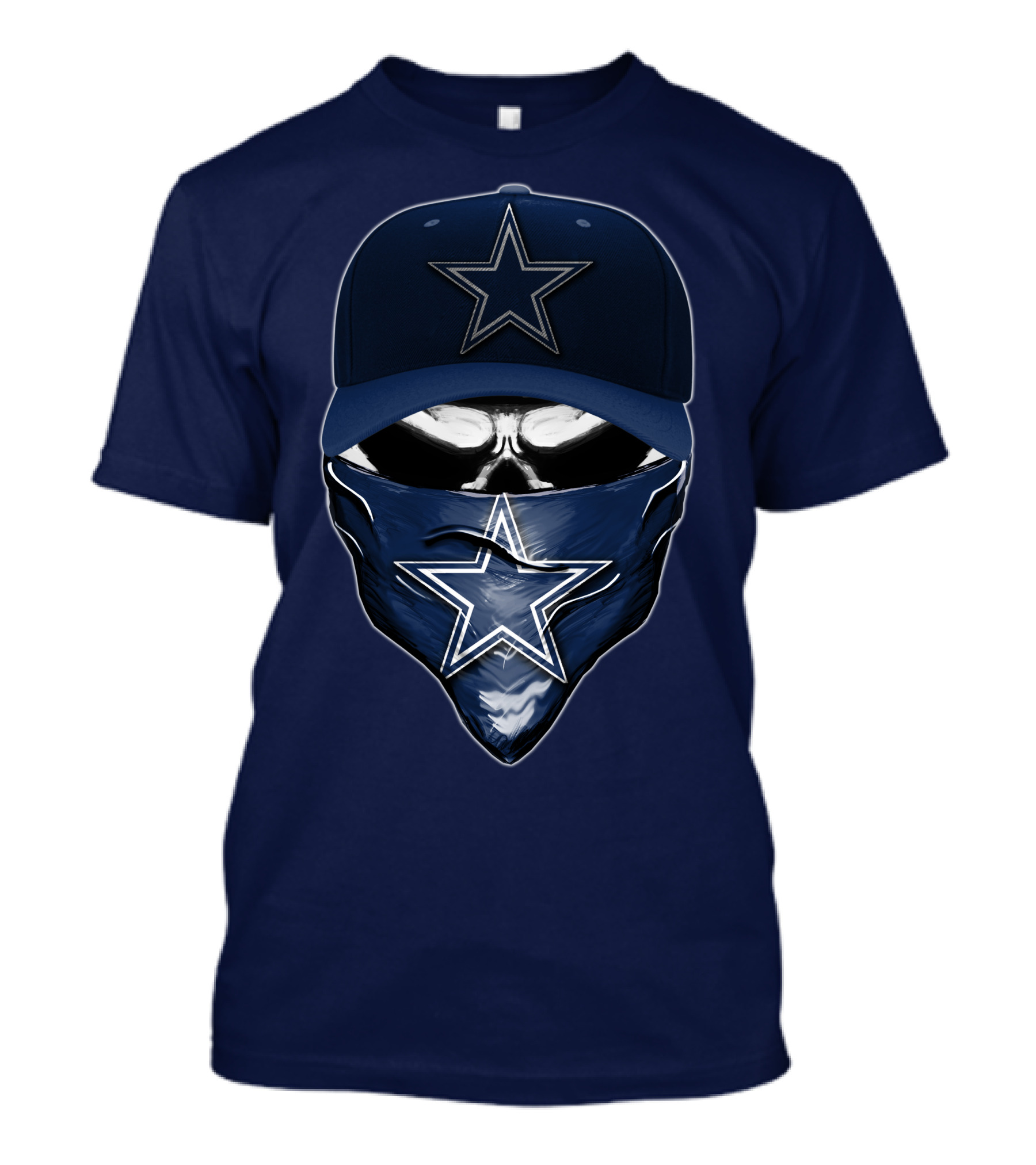 Dallas Cowboys Skull Star Logo Fan Gear T-Shirt