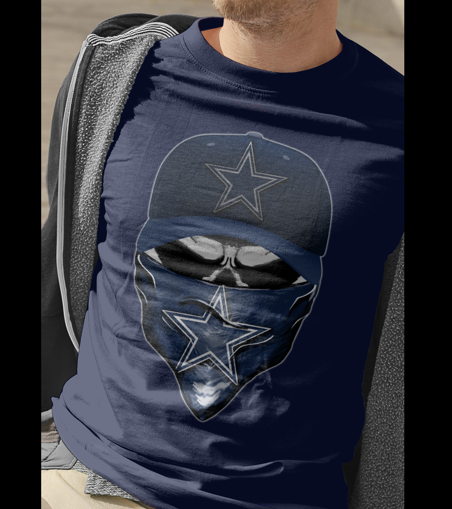 Dallas Cowboys Skull Star Logo Fan Gear T-Shirt