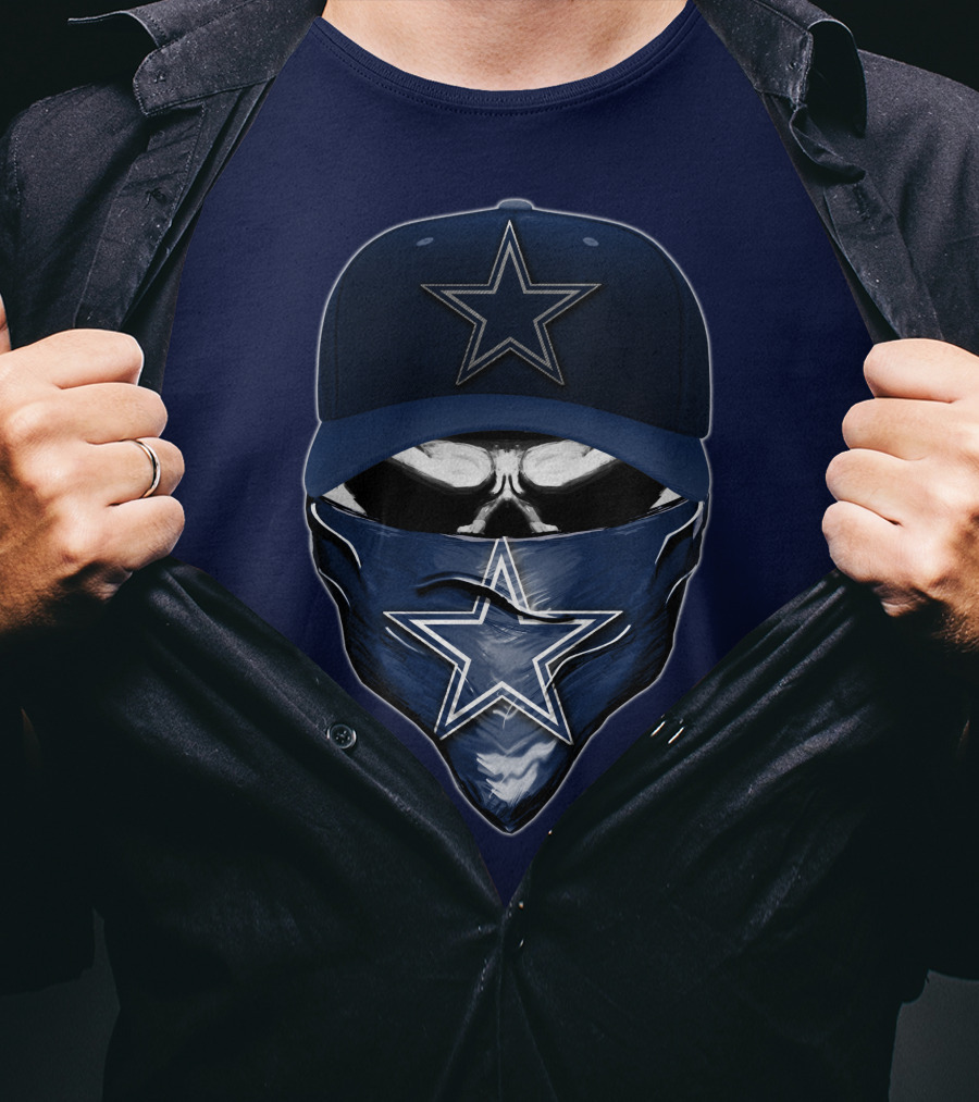 Dallas Cowboys Skull Star Logo Fan Gear T-Shirt