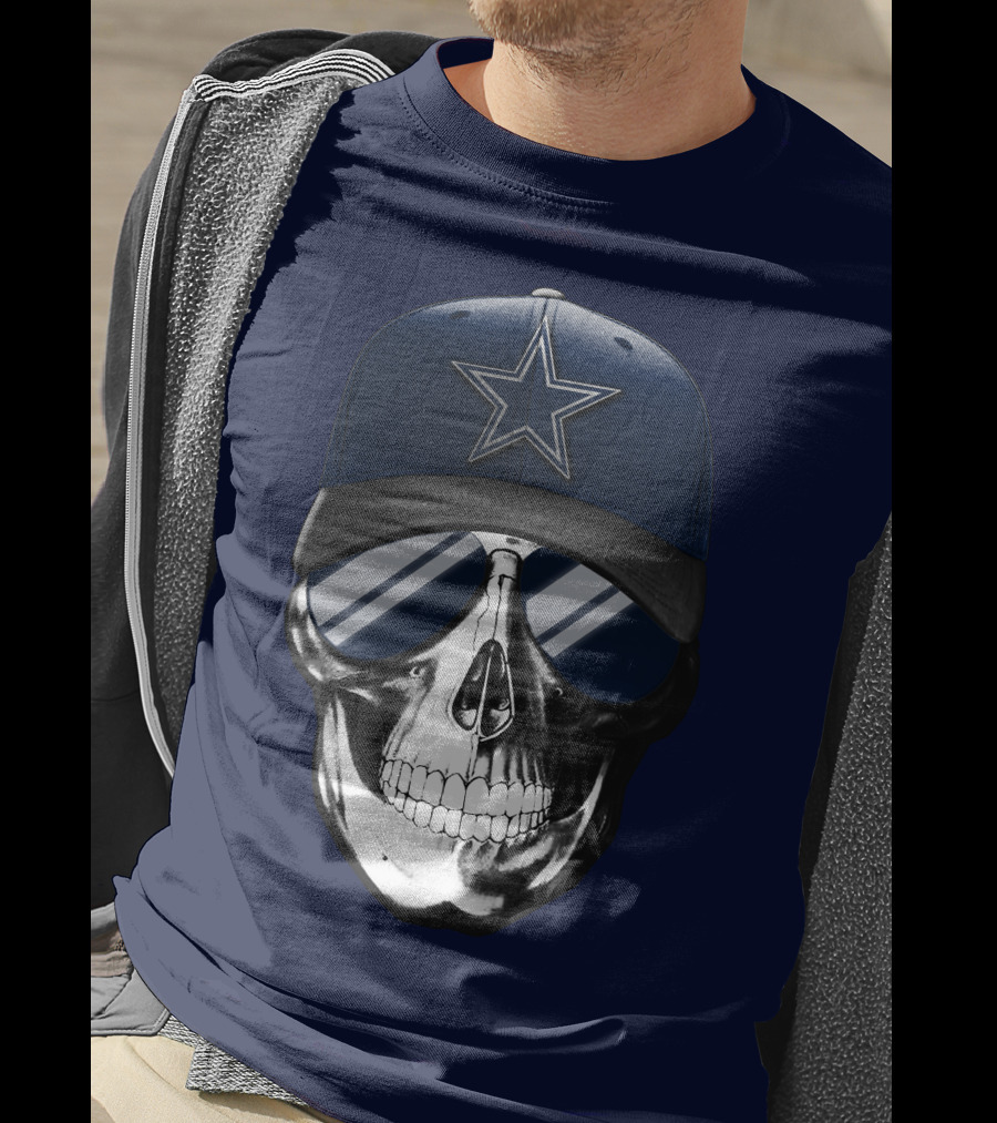 Skull Dallas Cowboys Star Hat Sunglasses T-Shirt