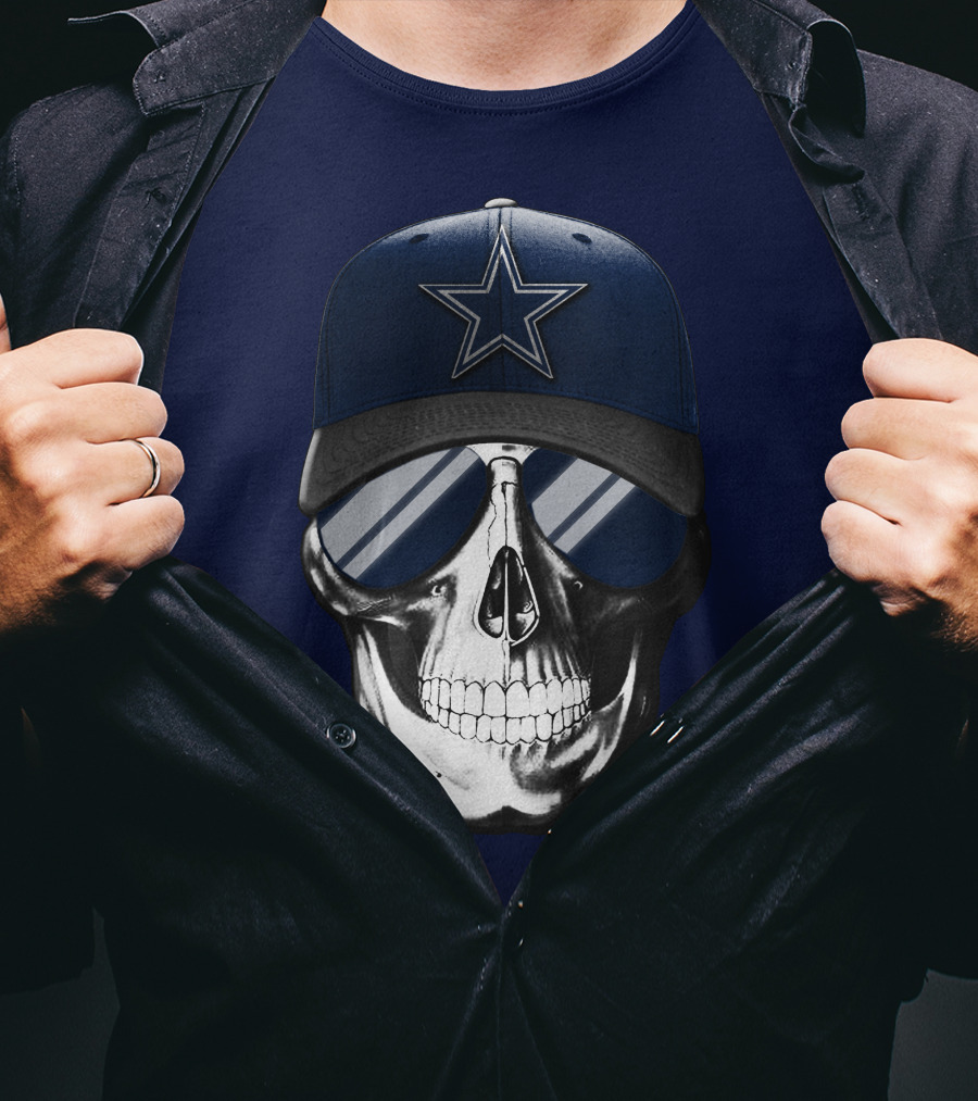 Skull Dallas Cowboys Star Hat Sunglasses T-Shirt