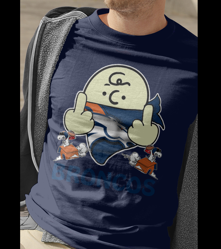 Denver Broncos 28 Iconic Cartoon Characters And Football Team T-Shirt