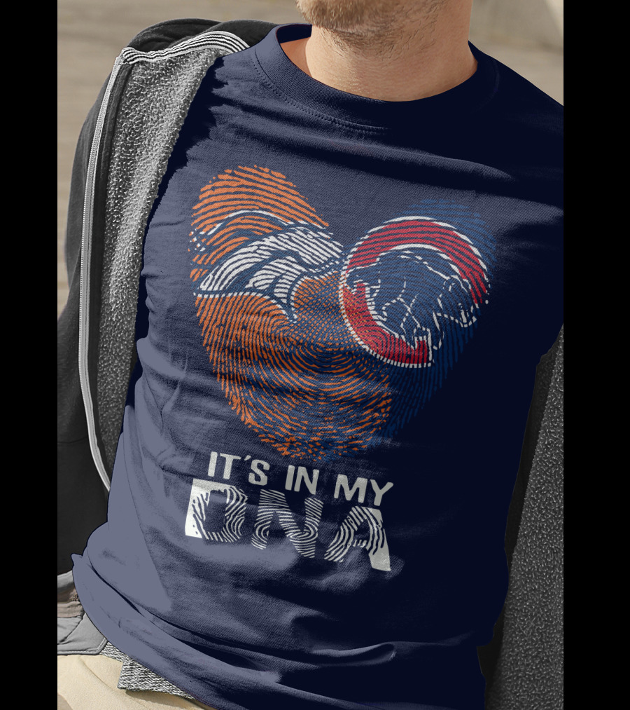 Denver Broncos It's In My Dna Fingerprint T-Shirt